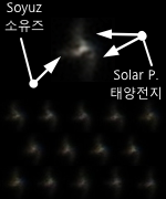 국제우주정거장과 올림픽 성화를 태우고 올라간 소유즈 우주선