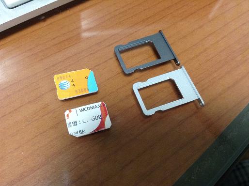 AT&T and SKT NanoSIM with iPhone 5S & 5 SIM trays