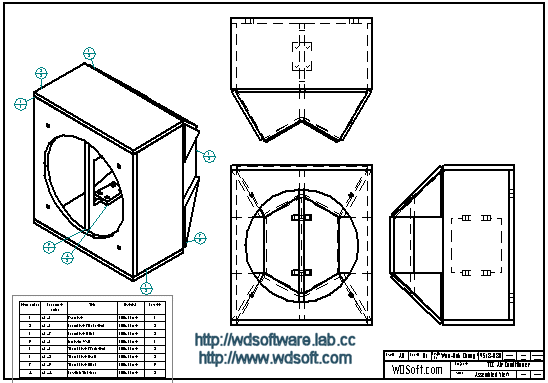 Draft of the A/C housing